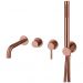 Смеситель Богеме (Boheme) встроенный + ручной душ + излив Uno Copper Brushed 464-3-CB
