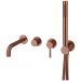 Смеситель Богеме (Boheme) встроенный + ручной душ + излив Uno Brushed Bronze 464-3-BRB