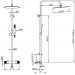 Стойка для душа Богеме (Boheme) c термостатом Uno Black Chrome 468-T-BCR