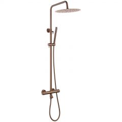Стойка для душа Богеме (Boheme) c термостатом Uno Brushed Bronze 468-T-BRB