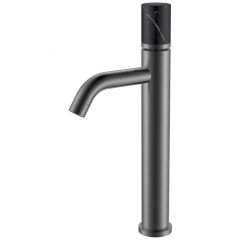 Смеситель Богеме (Boheme) Stick для умыв.выс.Gun Metal Mramor BLACK Комплект 122-GM-MR-B