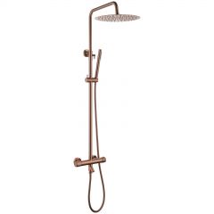 Стойка для душа Богеме (Boheme) c термостатом Uno Copper Brushed 468-T-CB