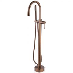 Смеситель Богеме (Boheme) напольный Uno White Brushed Bronze 469-BRB