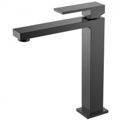 Смеситель Богеме (Boheme) для умывальника высокий Qubic Shine Gun Metal 472-SGM