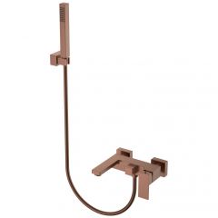 Смеситель Богеме (Boheme) для ванны с душем Qubic Brushed Bronze 473-BRB