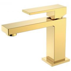 Смеситель Богеме (Boheme) для умывальника Qubic Shine Gold 471-G
