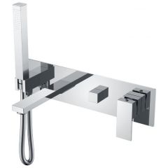 Смеситель Богеме (Boheme) для ванны встроенный Qubic Chrome 474-2-CR