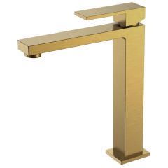 Смеситель Богеме (Boheme) для умывальника высокий Qubic Bronze 472-BR