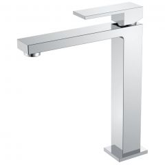 Смеситель Богеме (Boheme) для умывальника высокий Qubic Chrome 472-CR