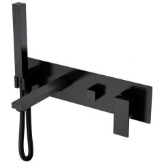 Смеситель Богеме (Boheme) для ванны встроенный Qubic Matt Black 474-2-B