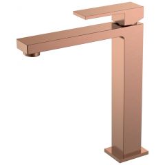 Смеситель Богеме (Boheme) для умывальника высокий Qubic Copper Brushed 472-CB