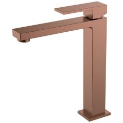 Смеситель Богеме (Boheme) для умывальника высокий Qubic Brushed Bronze 472-BRB
