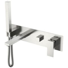 Смеситель Богеме (Boheme) для ванны встроенный Qubic Brushed Nickel 474-2-NB