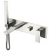 Смеситель Богеме (Boheme) для ванны встроенный Qubic Brushed Nickel 474-2-NB
