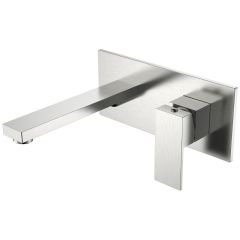 Смеситель Богеме (Boheme) для умывальника из стены Qubic Brushed Nickel 475-NB