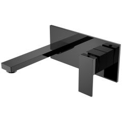 Смеситель Богеме (Boheme) для умывальника из стены Qubic Shine Gun Metal 475-SGM