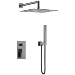 Смеситель Богеме (Boheme) встроенный для душаQubic Gun Metal 474-3-GM