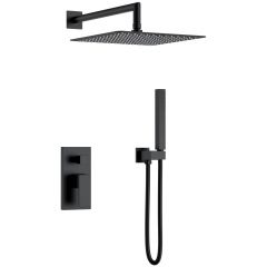 Смеситель Богеме (Boheme) встроенный для душаQubic Matt Black 474-3-B