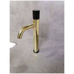 Смеситель Богеме (Boheme) Stick для умыв. выс. Gold Matt Black Комплект 122-GB