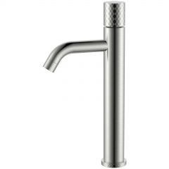 Смеситель Богеме (Boheme) Stick для умыв. выс. Nikel Brush высокий с ручкой Diamond 122-NB