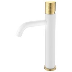 Смеситель Богеме (Boheme) Stick для умыв. выс. White Touch GOLD Комплект 122-WG.2