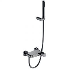 Смеситель Богеме (Boheme) Stick для ванны Shine Gun Metall c ручкой Touch 123-SGM.2