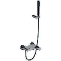 Смеситель Богеме (Boheme) Stick для ванны Shine Gun Metall c ручкой Diamond 123-SGM
