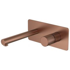 Смеситель Богеме (Boheme) Stick из стены Brushed Bronze ручка Spirale 125-BRB.4