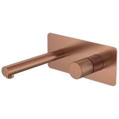 Смеситель Богеме (Boheme) Stick из стены Copper Brushed ручка Spirale 125-CB.4