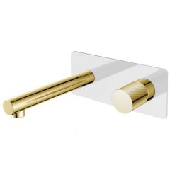 Смеситель Богеме (Boheme) Stick из стены White Touch Gold 125-WG.2