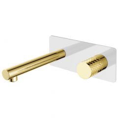 Смеситель Богеме (Boheme) Stick из стены White Diamond Gold 125-WG