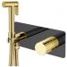 Смеситель Богеме (Boheme) гигиенический Stick Black Diamond Gold 127-BG