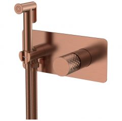 Смеситель Богеме (Boheme) гигиенический Stick Copper Brushed ручка Diamond 127-CB