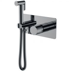 Смеситель Богеме (Boheme) гигиенический Stick Shine Gun Metal c ручкой Diamond 127-SGM