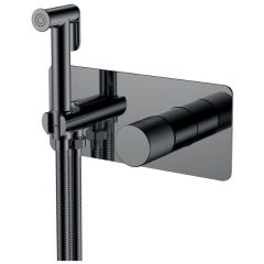Смеситель Богеме (Boheme) гигиенический Stick Shine Gun Metal Spirale 127-SGM.4