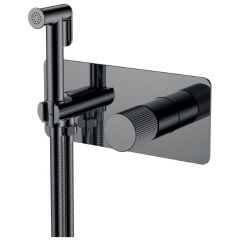 Смеситель Богеме (Boheme) гигиенический Stick Shine Gun Metal Linea 127-SGM.3