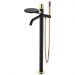 Смеситель Богеме (Boheme) Stick напольный Black Diamond Gold 129-BG