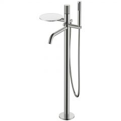 Смеситель Богеме (Boheme) Stick напольный Nickel Brush c ручкой Touch 129-NB.2