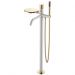 Смеситель Богеме (Boheme) Stick напольный White Diamond Gold 129-WG.2