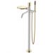 Смеситель Богеме (Boheme) Stick напольный White Diamond Gold 129-WG