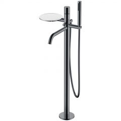 Смеситель Богеме (Boheme) Stick напольный Shine Gun Metal с ручкой Dimond 129-SGM