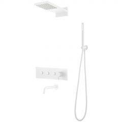Душевая система с изливом Богеме (Boheme) Fusion Matt White 130-2-MW