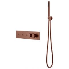 Смеситель Богеме (Boheme) Fusion Termo с ручным душем Brushed Bronze 131-SYS-BRB