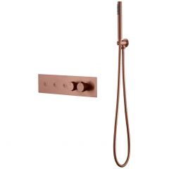 Смеситель Богеме (Boheme) Fusion Termo с ручным душем Copper Brushed 131-SYS-CB