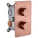 Смеситель Богеме (Boheme) встроенный с термостатом 2-х проходной Cell Copper Brushed 134-2-CB