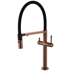Смеситель Богеме (Boheme) для кухни Uno Brushed Bronze c краном для питьевой воды 115-BRB