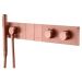 Смеситель Богеме (Boheme) Zodiac Thermo с ручным душем Copper Brushed 133-SYS-CB