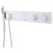 Смеситель Богеме (Boheme) Zodiac Thermo с ручным душем Matt White 133-SYS-MW
