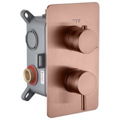 Смеситель Богеме (Boheme) встроенный однорычажный 2-х проходной Cell Copper Brushed 135-2-CB