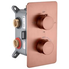Смеситель Богеме (Boheme) встроенный с термостатом 3-х проходной Cell Copper Brushed 134-3-CB